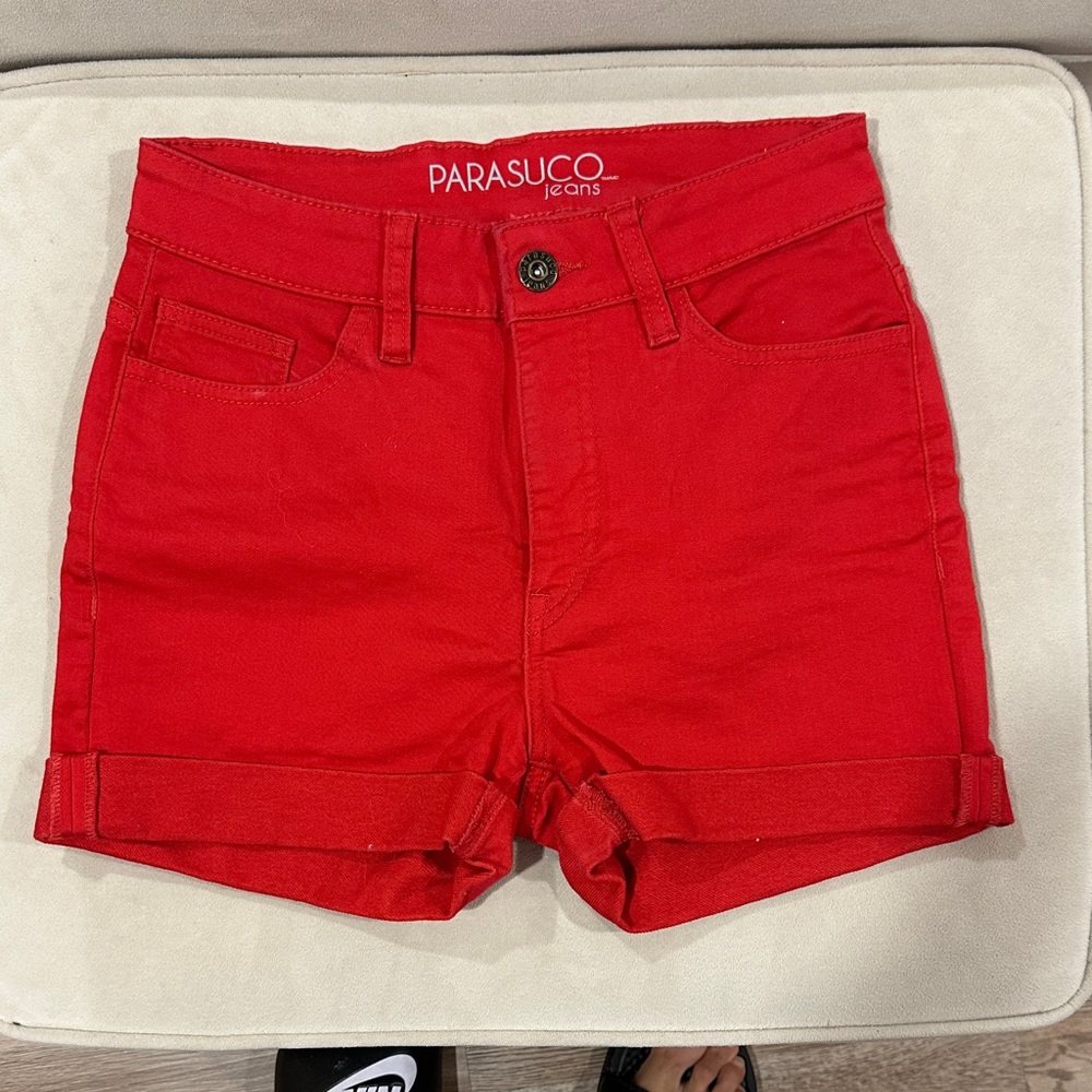 Parasuco Bold Red Jean Shorts